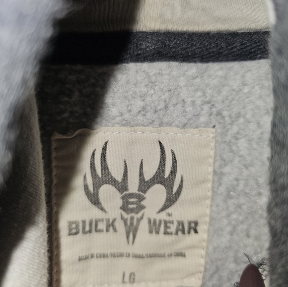 Men's Charcoal Hoodie with Patriotic Print - Picture 4 of 5